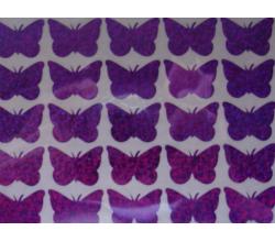 25 Buegelpailletten Schmetterling holo lila